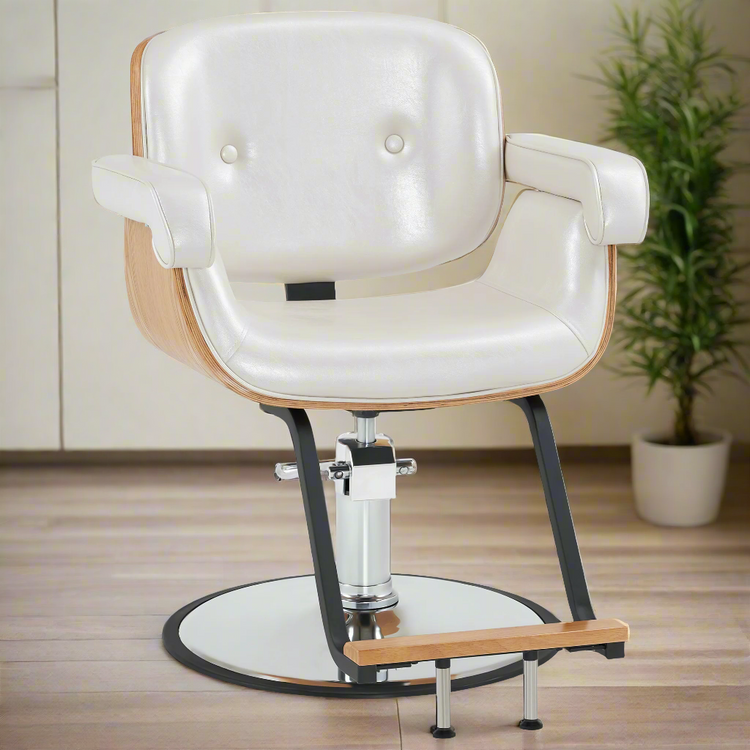 Wooden Swivel Salon Chair For Hair Stylist, Hair Styling Chair 9262