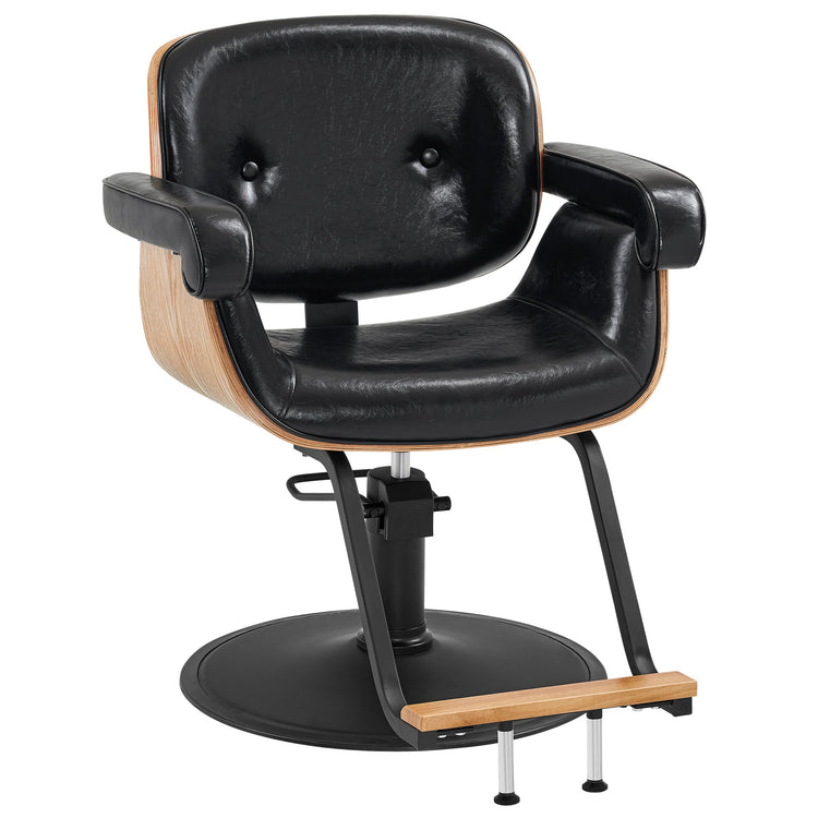Wooden Swivel Salon Chair For Hair Stylist, Hair Styling Chair 9262