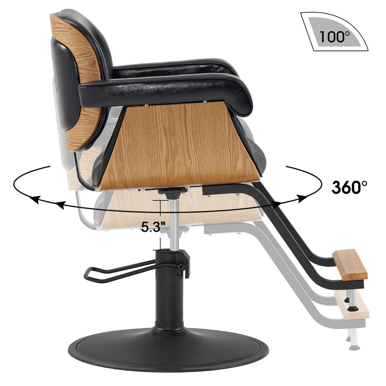 Wooden Swivel Salon Chair For Hair Stylist, Hair Styling Chair 9262