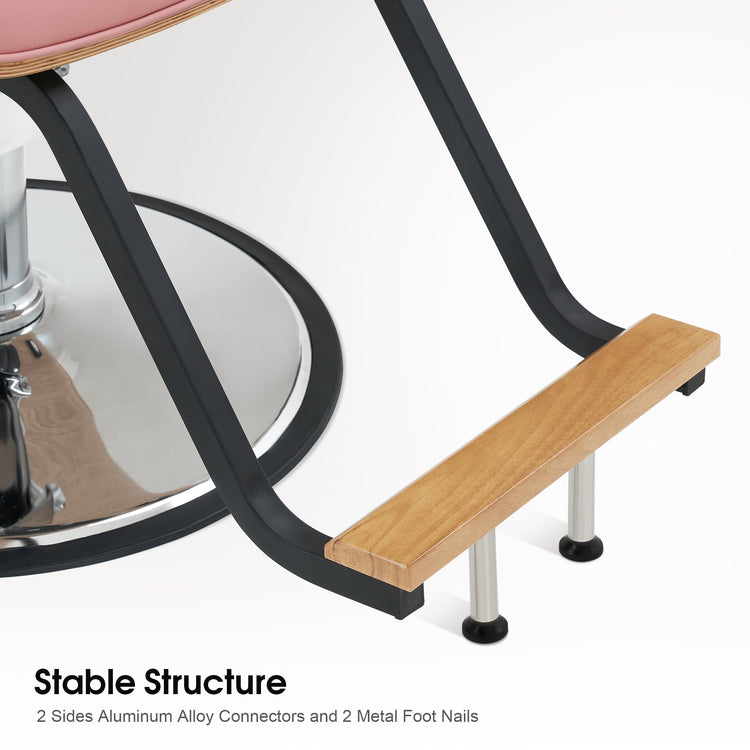 Wooden Swivel Salon Chair For Hair Stylist, Hair Styling Chair 9262
