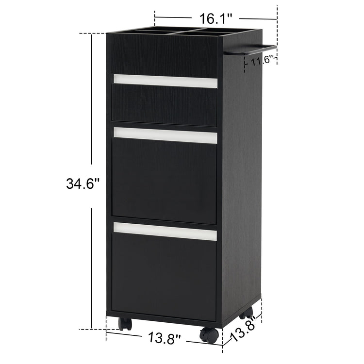 Salon Spa Trolley With Square Storage Lattice Barber Cart Organizer 2039