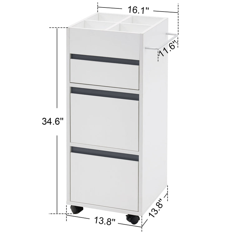 Salon Spa Trolley With Square Storage Lattice Barber Cart Organizer 2039