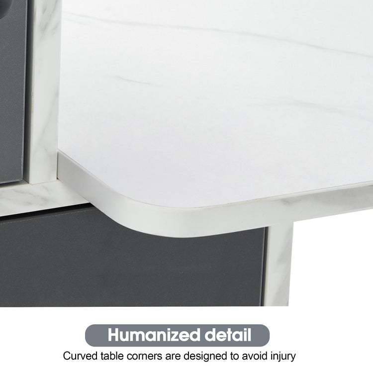 Manicure Table In Darkgrey&White Makeup Storage Desk 2677