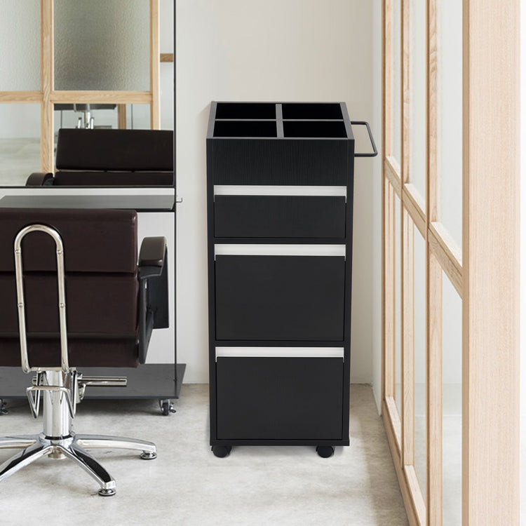 Salon Spa Trolley With Square Storage Lattice Barber Cart Organizer 2039