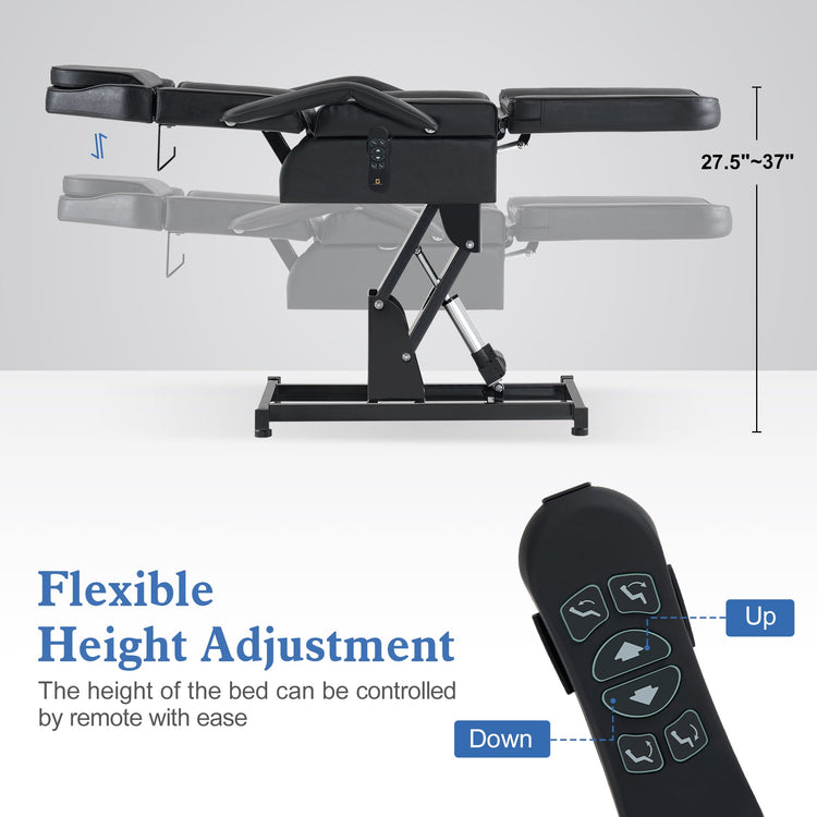 Electric Tattoo Chair For Client, Facial Bed For Esthetician With 3 Motors, Massage Table 2751