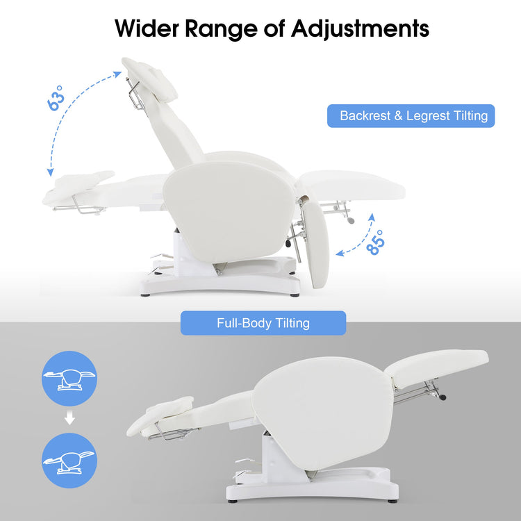 Electric Esthetician Bed, Ergonomic Facial Massage Table With 1 Motor, 330 Lbs Capacity 2114