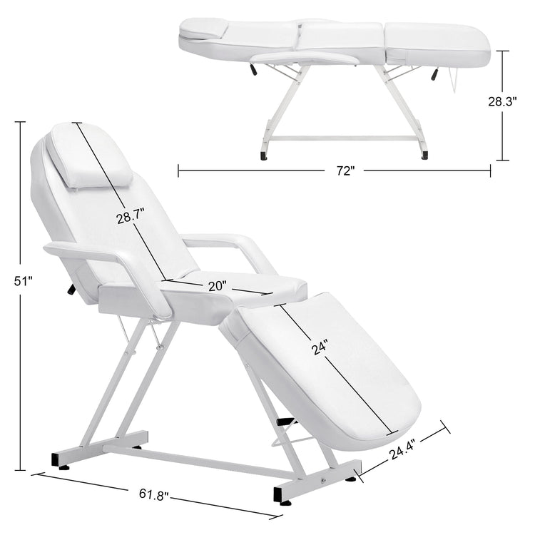 Adjustable Tattoo Chair, Facial Chair For Client, 72 Inches Massage Table 0015