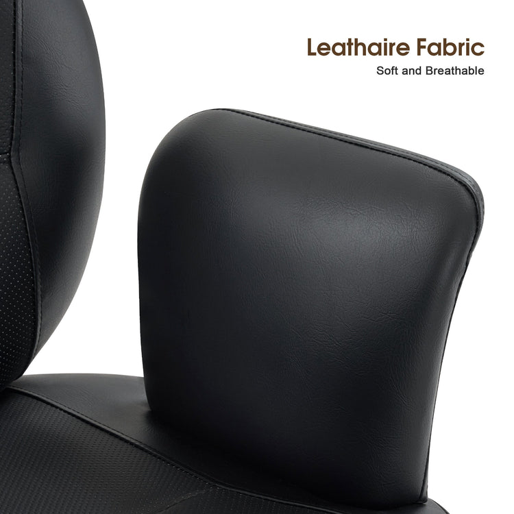 Black Salon Chair, Breathable Pvc Leather Beauty Chair For Hair Stylist 3082
