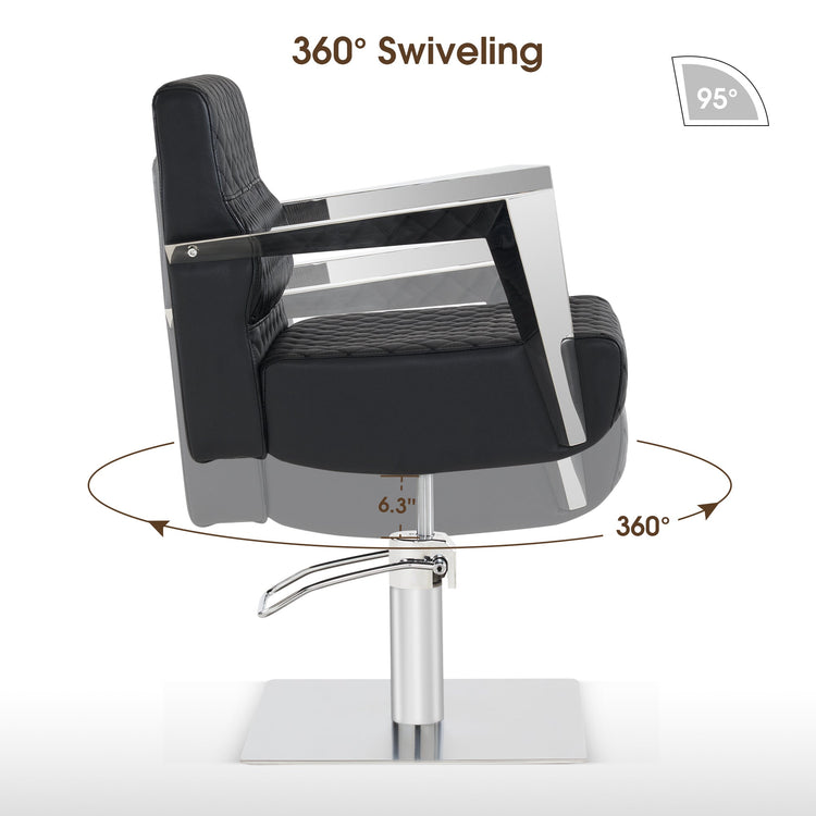 Salon Chair, 440Lbs Hydraulic Pump Styling Chair For Barbershop 8630