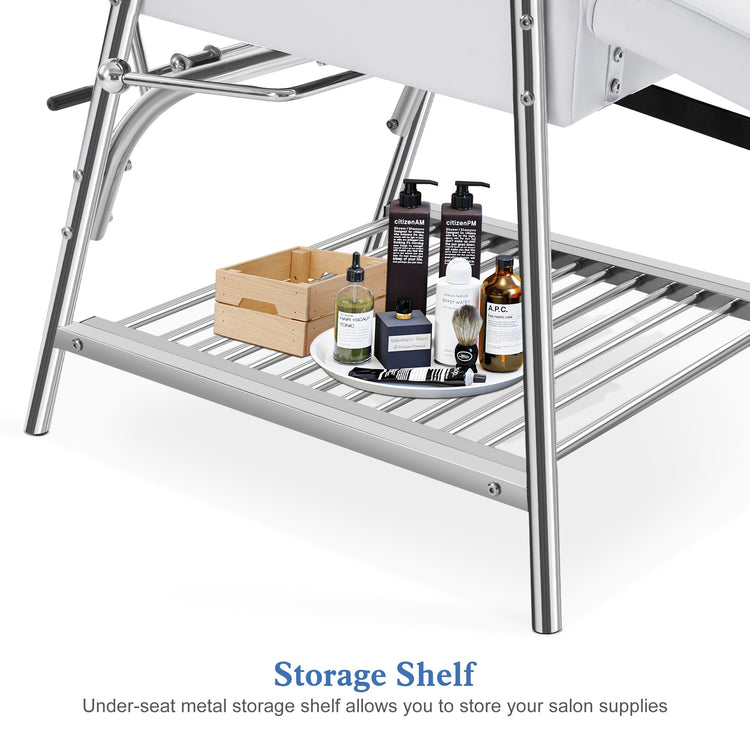 Professional Tattoo Chair With Headrest Massage Bed With Storage Shelf 2767