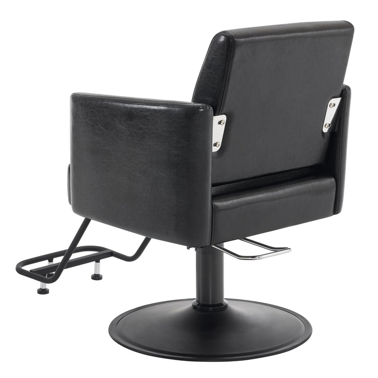 Black Salon Chair, Barber Hydraulic Styling Chair For Hair Stylist 9412