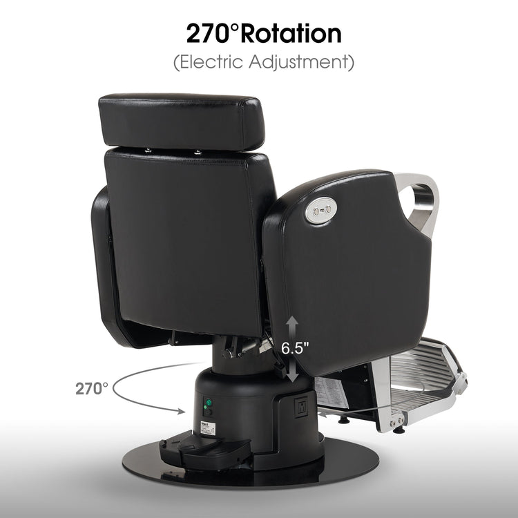 Electric Barber Chair, Reclining Hair Stylist Salon Chair For Barbershop 9109