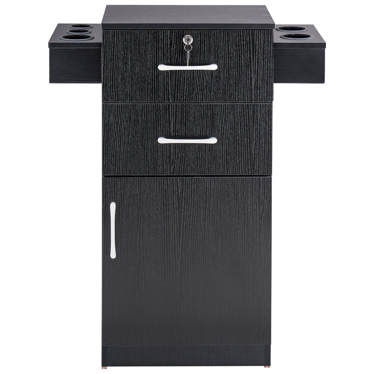 Locking Salon Cabinet With Hair Dryer Holder Barber Stylist Station 2021
