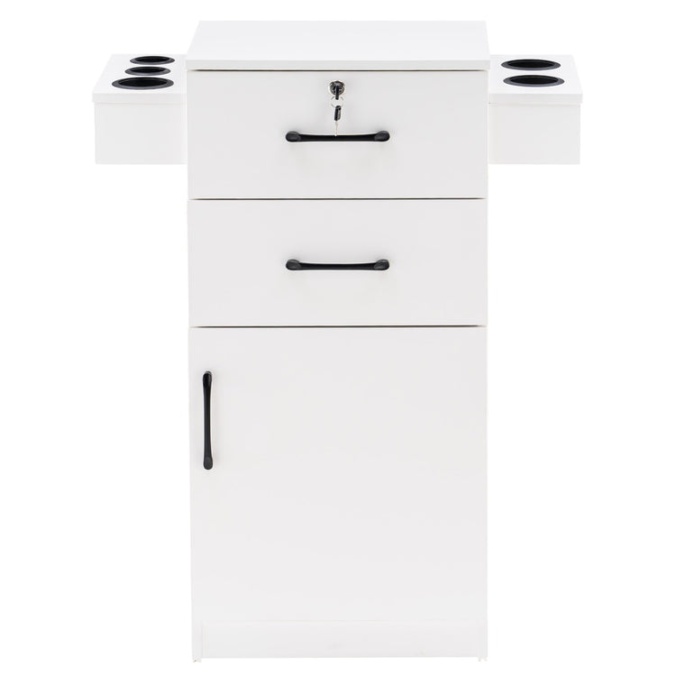 Locking Salon Cabinet With Hair Dryer Holder Barber Stylist Station 2021