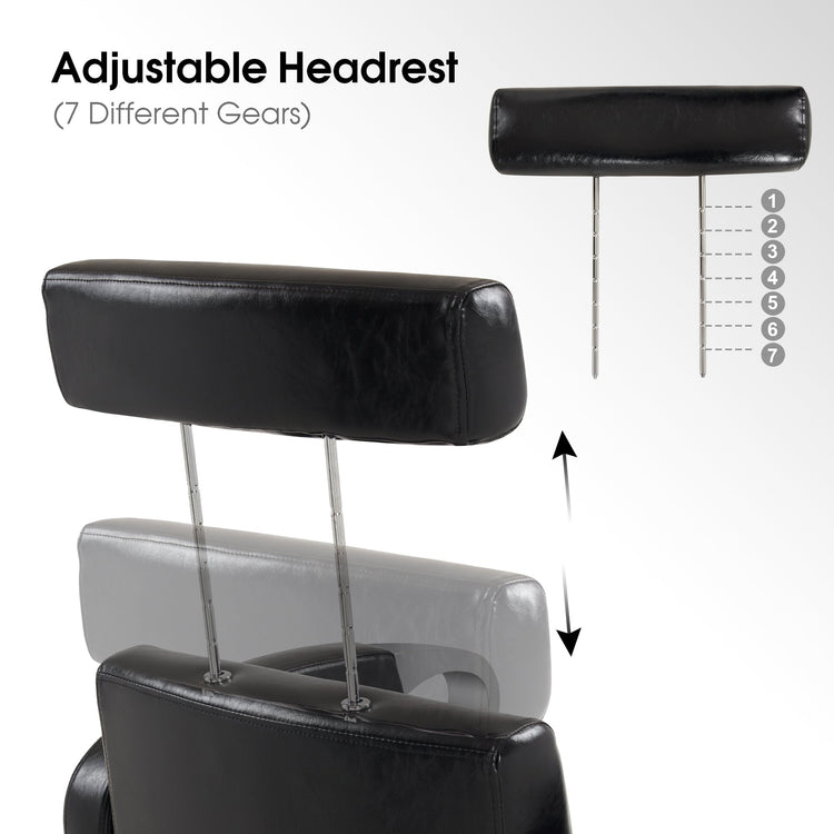 Electric Barber Chair, Reclining Hair Stylist Salon Chair For Barbershop 9109