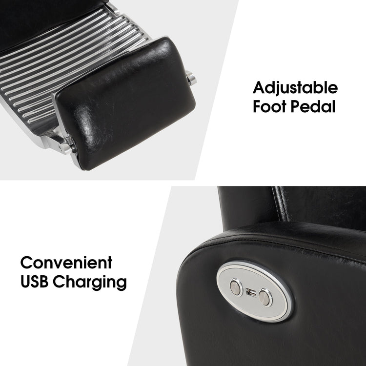 Electric Barber Chair, Reclining Hair Stylist Salon Chair For Barbershop 9109