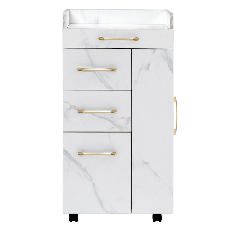 Hayden Salon Trolley with Cabinets and Tool Holders