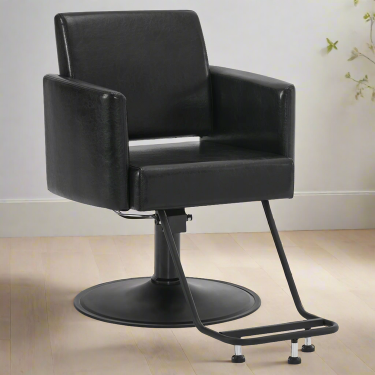 Black Salon Chair, Barber Hydraulic Styling Chair For Hair Stylist 9412