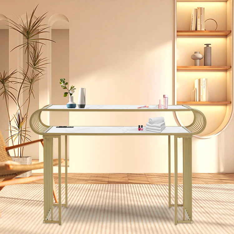 Manicure Table With A Build-In Power Strip, 2 Sockets, 2 Usb Ports 2430