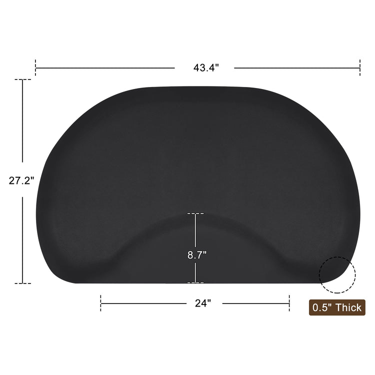 2.3'X3.6' Salon Floor Mat For Hair Stylist Standing Anti Fatigue Mat 1/2" Thick 0050