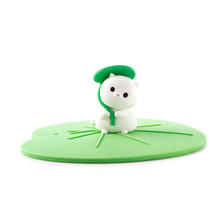 The Forbidden City Cat | Rain Cat with Lotus Leaf Silicone Cup Lid