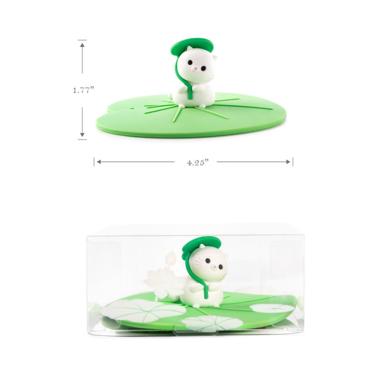 The Forbidden City Cat | Rain Cat with Lotus Leaf Silicone Cup Lid
