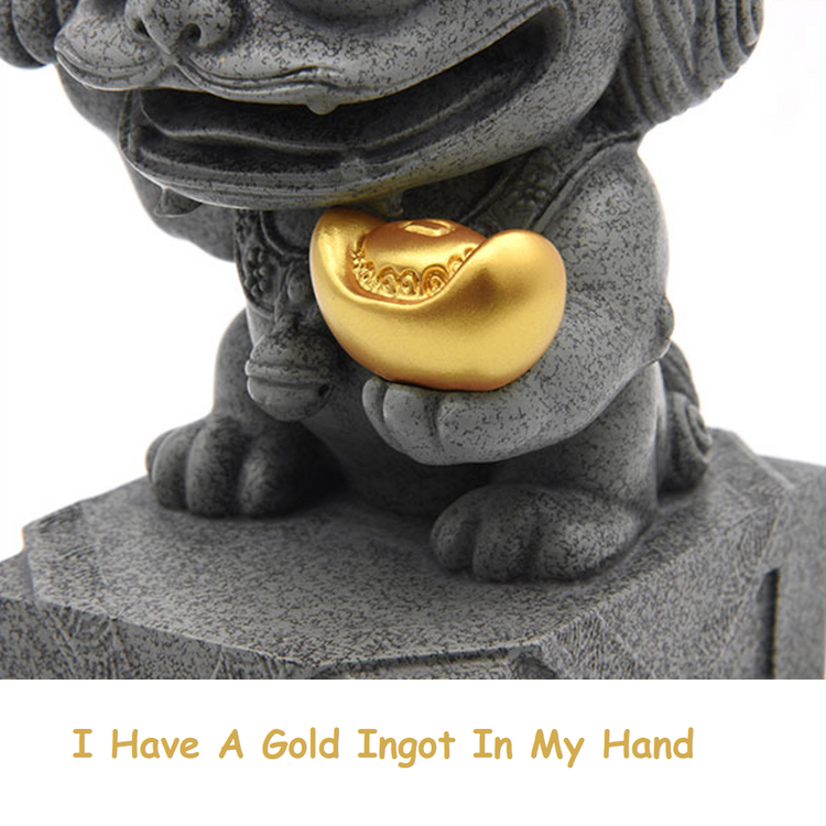 Small Stone Lion Statue
