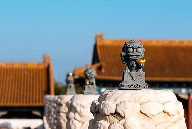 Small Stone Lion Statue