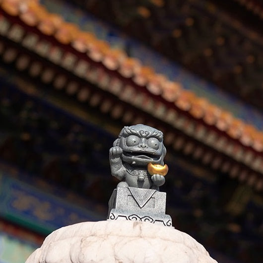 Small Stone Lion Statue