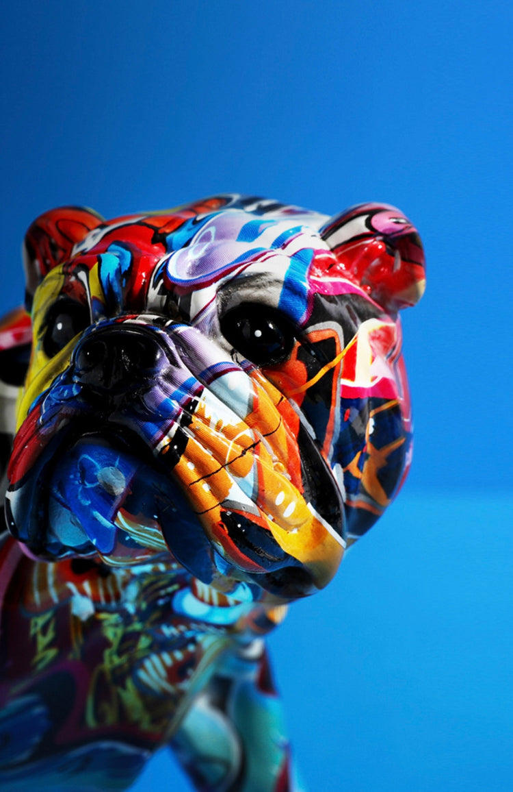 Colorful Dog Statue Art