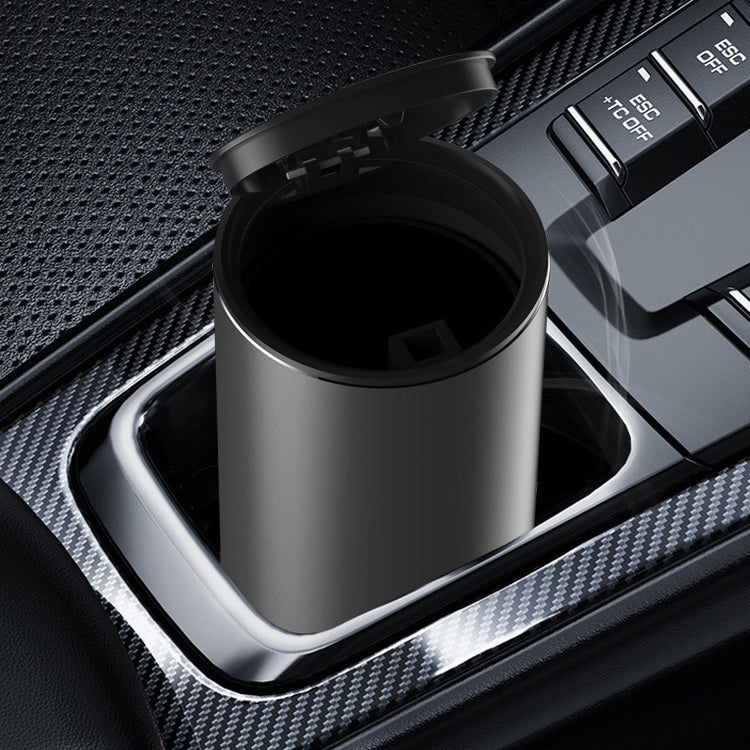 Portable Car Cup-holder Mini Car Trash Can with Lid