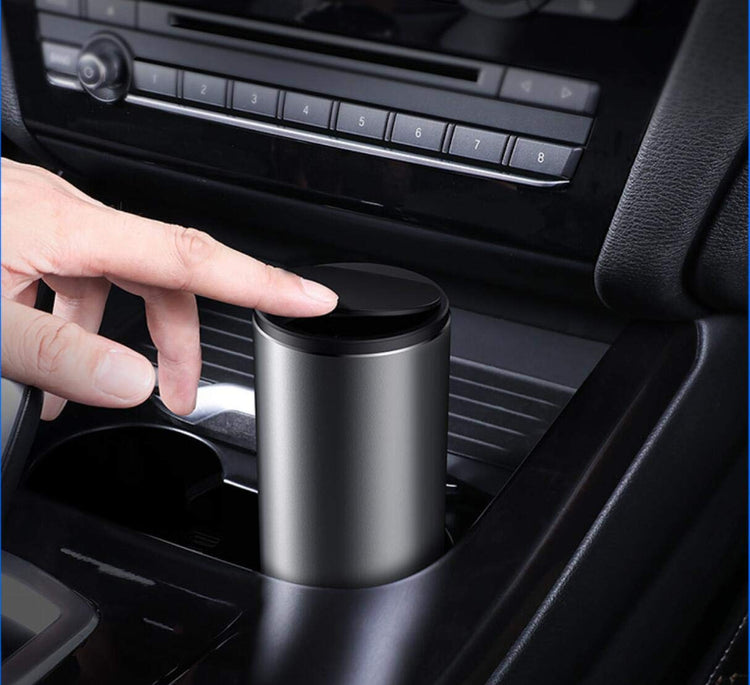 Portable Car Cup-holder Mini Car Trash Can with Lid