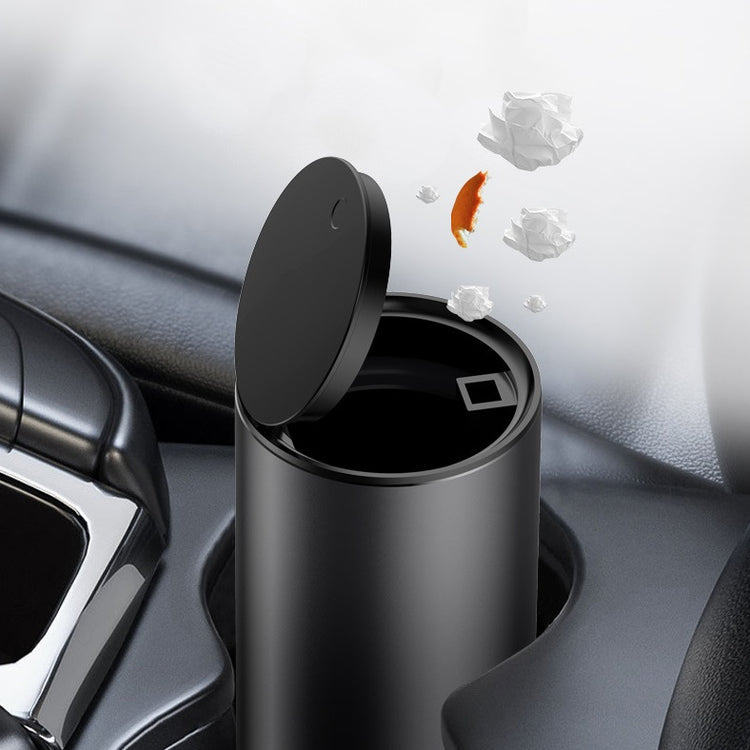 Portable Car Cup-holder Mini Car Trash Can with Lid