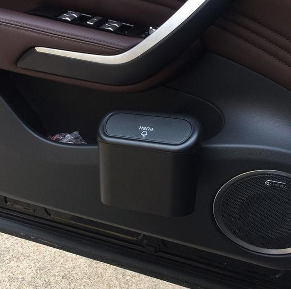 Portable Hanging Mini Car Trash Can with Lid