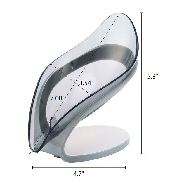Multi-functional Leaf Shape Self Draining Bar Soap Holder
