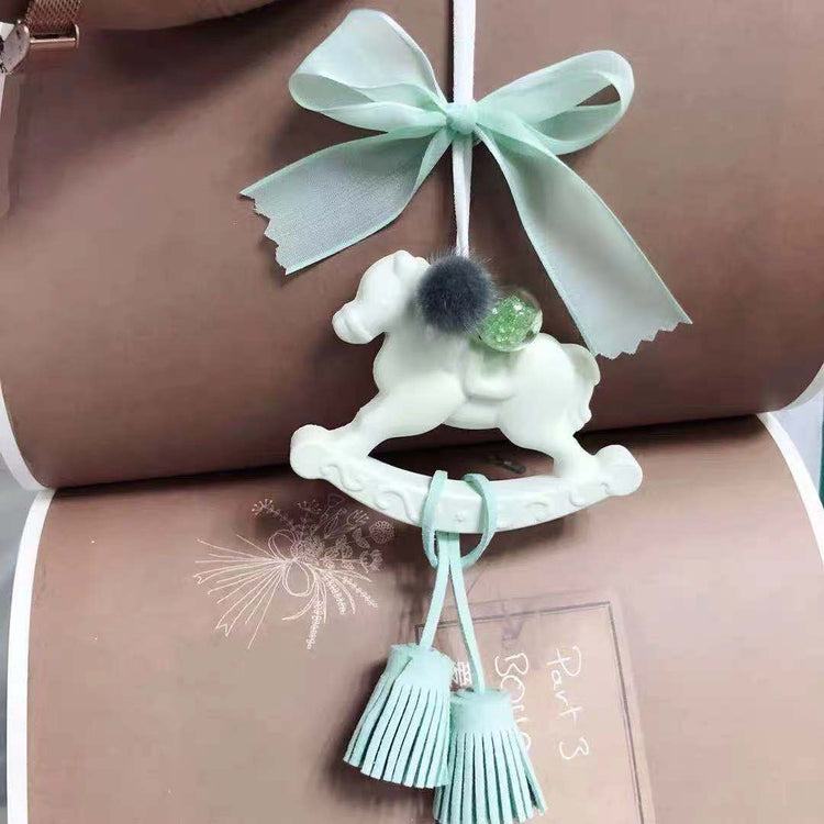 Wooden Horse Incense Hanging Ornament