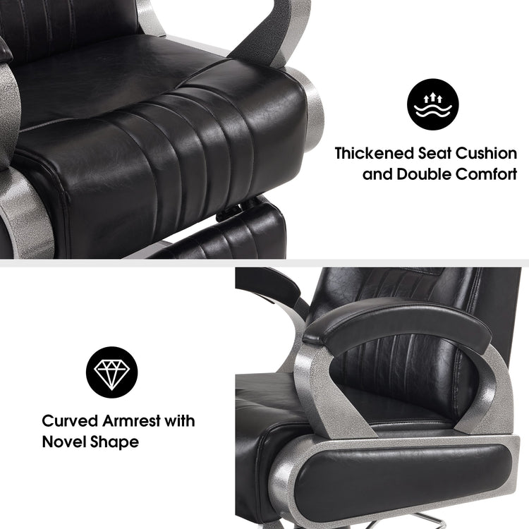 All Purpose Barber Chair,Reclining Hair Stylist Salon Chair With Headrest 9502