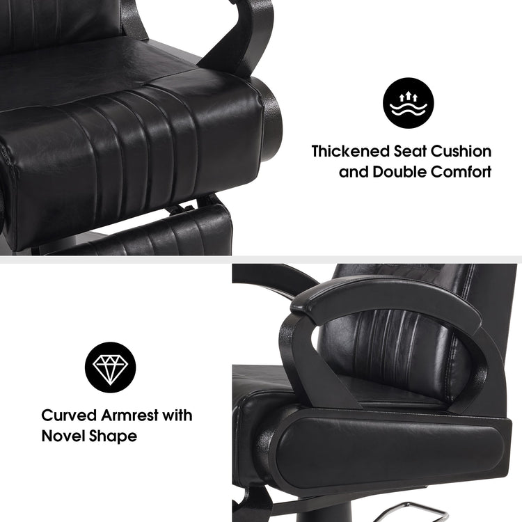 All Purpose Barber Chair,Reclining Hair Stylist Salon Chair With Headrest 9502