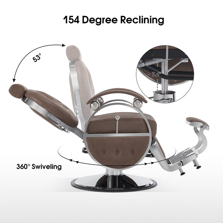Barber Chair,Professional Reclining Salon Chair For Hair Stylist 8649