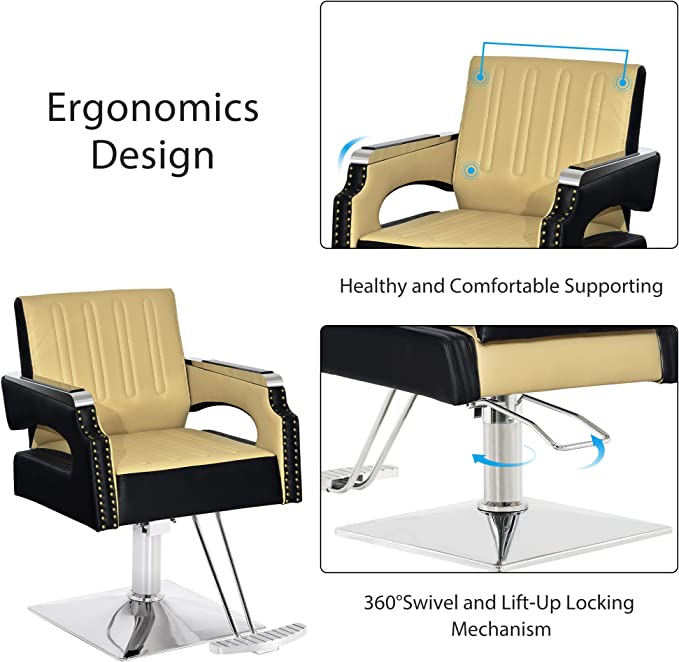 Salon Chair For Hair Stylist, Hydraulic Salon Styling Equipment 8817