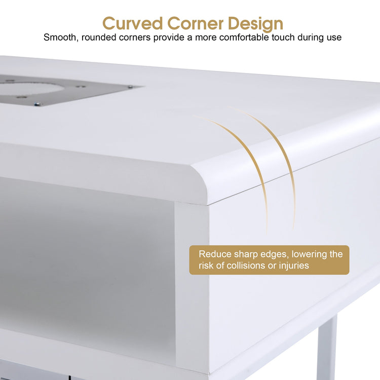 Nail Storage Desk With 60W Embedded Nail Vacuum Cleaner Vc229