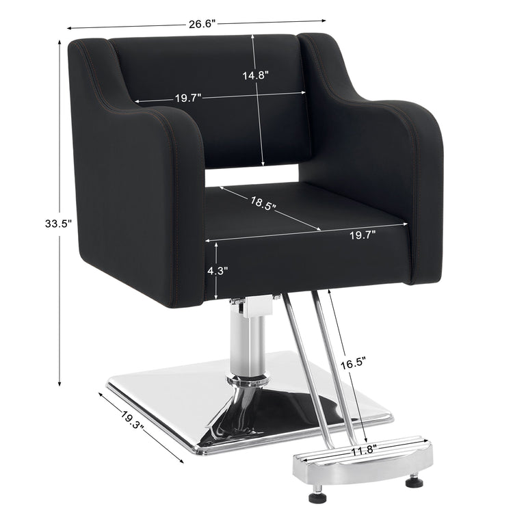 Salon Chair For Hair Stylist, Hydraulic Barber Styling Chair Brown 3802