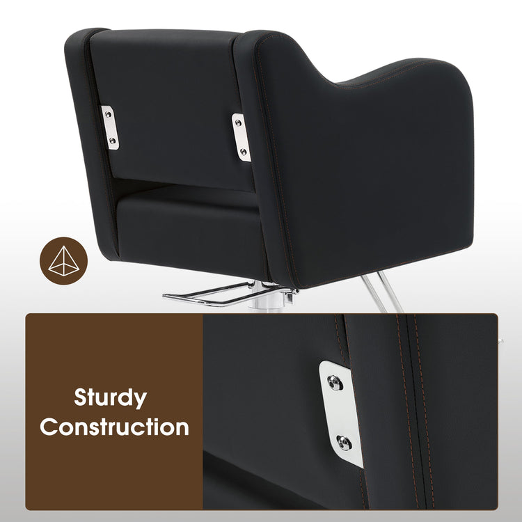 Salon Chair For Hair Stylist, Hydraulic Barber Styling Chair Brown 3802