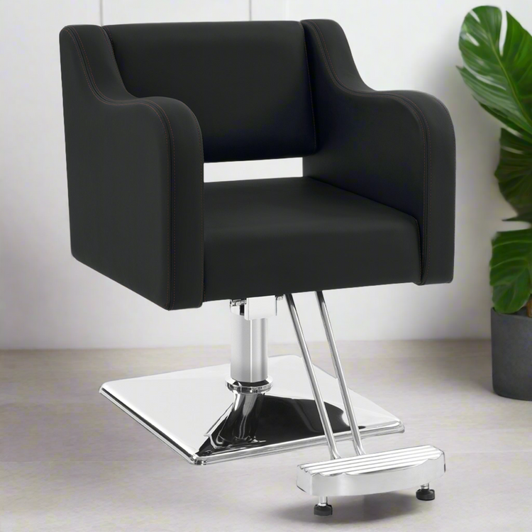 Salon Chair For Hair Stylist, Hydraulic Barber Styling Chair Brown 3802