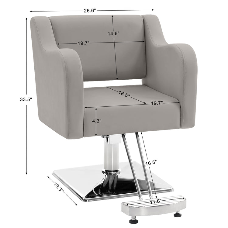 Salon Chair For Hair Stylist, Hydraulic Barber Styling Chair Brown 3802