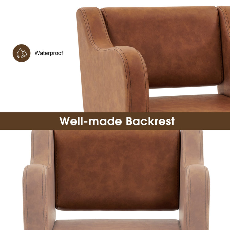 Salon Chair For Hair Stylist, Hydraulic Barber Styling Chair Brown 3802