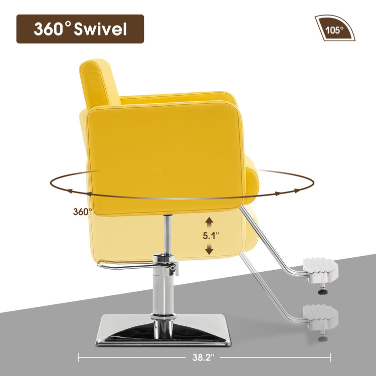 Styling Salon Chair For Hair Stylist, Black Hydraulic Barber Chair 3805