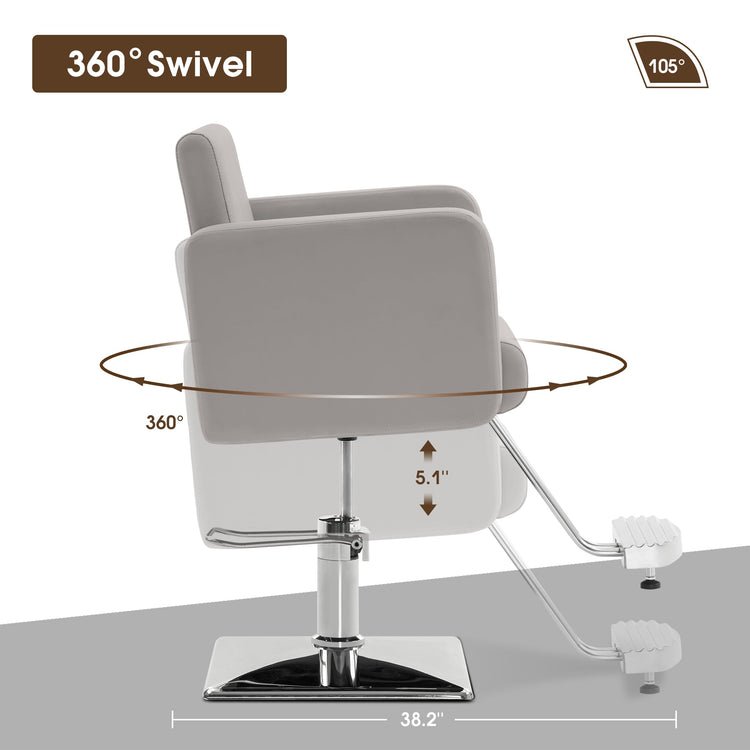 Styling Salon Chair For Hair Stylist, Black Hydraulic Barber Chair 3805