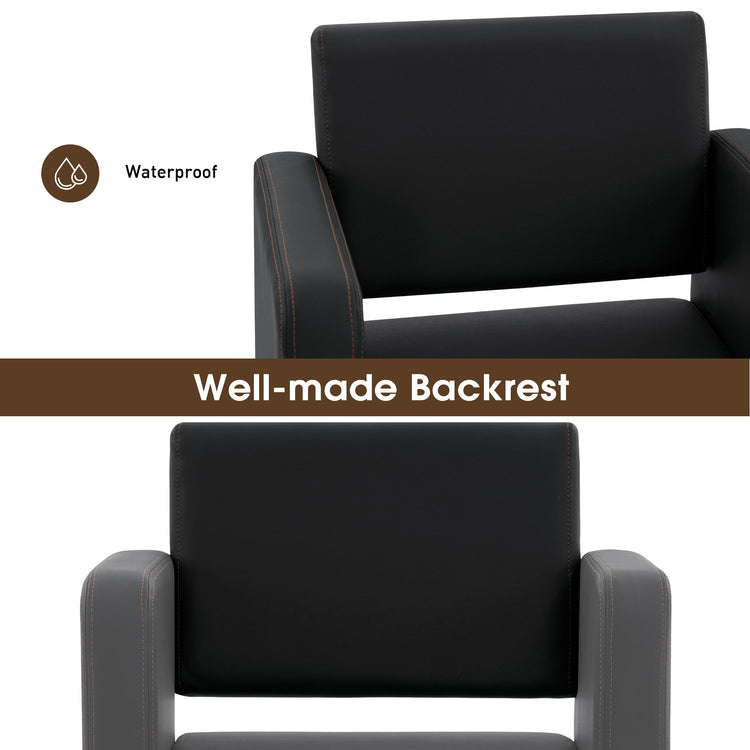 Styling Salon Chair For Hair Stylist, Black Hydraulic Barber Chair 3805
