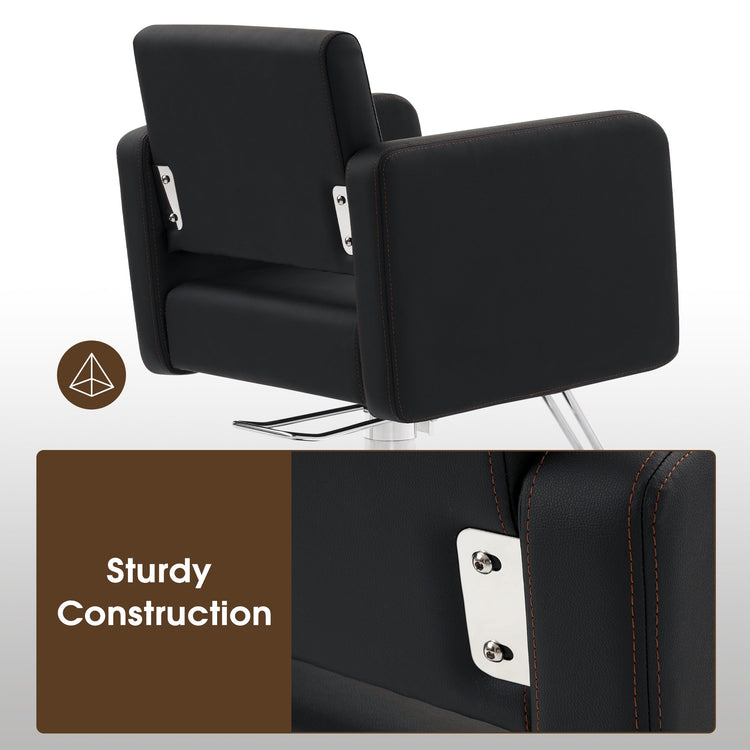 Styling Salon Chair For Hair Stylist, Black Hydraulic Barber Chair 3805
